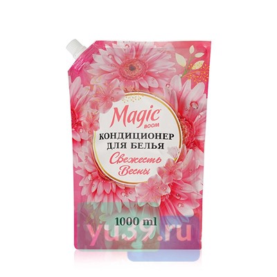 Кондиционер-ополаскиватель Magic Вооm Свежесть весны для белья дой-пак, 1 л.