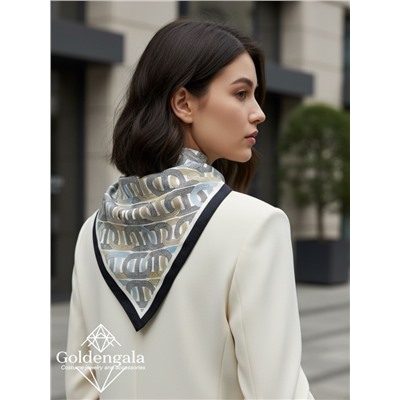 Косынка шелковая с принтом Арт 25183/004