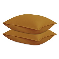 Набор наволочек изо льна и хлопка цвета карри из коллекции Essential, 50х70 см