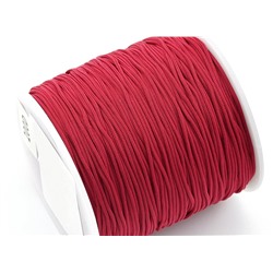 Шнур для плетения шелковый 1мм цв.красный, 100м