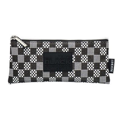 Пенал мягкий, 1 отделение, 90 х 215 х 10 мм, плоский, deVENTE, TOTAL BLACK, искусственная кожа 7024438