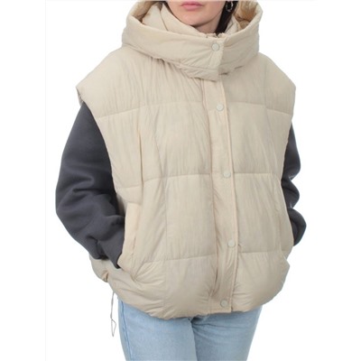 24001 BEIGE Жилет утепленный женский (100 гр. холоффайбер)