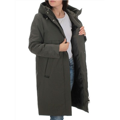 BM22913 DK.GRAY Пальто демисезонное женское (100 гр. синтепон)