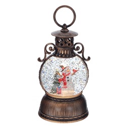 GAEM Изделие декоративное "Фонарь" (подсвет, муз, вьюга, 3хААА н/п +USB), D 10 см, L11 W11 H24 см