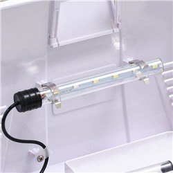 Аквариум SeaStar HX-240F в комплекте: LED-лампа, фильтр, 10 л, белый