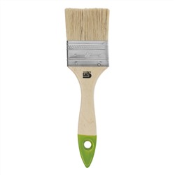 Кисть плоская 50 мм, натуральная щетина, деревянная ручка Сибртех