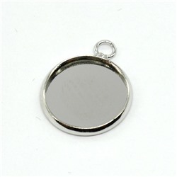 Сеттинг для кулона 14мм серебристый