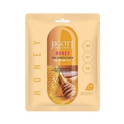 Jigott Ампульная тканевая маска с прополисом и мёдом / Honey Real Ampoule Mask, 27 мл УЦЕНКА
