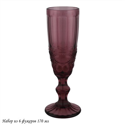588-442 Набор из 6 фужеров 170 мл в под.уп.(х4) Розовый