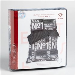 Постельное белье "Этель" 1.5 сп Super man 143*215 см, 150*214 см, 70*70 см -2 шт