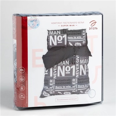 Постельное белье "Этель" 1.5 сп Super man 143*215 см, 150*214 см, 70*70 см -2 шт