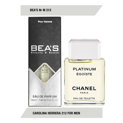 Парфюм Beas C Egoiste Platinum for men M212 10 ml, Парфюм мужской Beas M212 создан по мотивам аромата C Egoiste Platinum