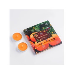 Набор свечей ароматических чайных «Зимний мандарин», 10 г, 9 шт.