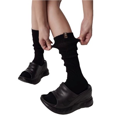 Brand cotton Japanese colored knee socks, Korean style, mid-length