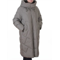 A621 GRAY/GREEN Пальто зимнее женское (200 гр. холлофайбер)
