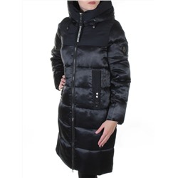 2235 BLACK Пальто стеганое зимнее Qirikui