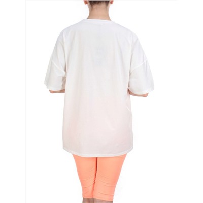 KD-792 WHITE/CORAL Костюм-двойка женский 7986 TREND