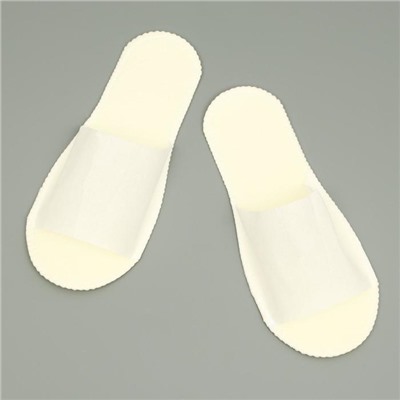 Одноразовые тапочки, Стандарт, бело-бежевые, 42р.