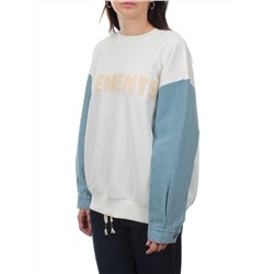 3266 WHITE/LT. BLUE Толстовка женская (95% хлопок, 5% спандекс)