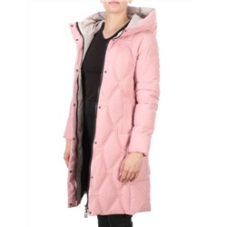 2158  PINK Пальто зимнее облегченное  женское YINGPENG (150 гр .холлофайбер)