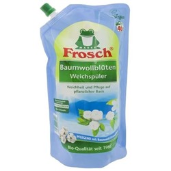 Frosch Концентрированный ополаскиватель для белья Цветы хлопка в мягкой упаковке, 1000мл