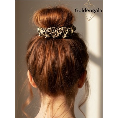 Резинка для волос объемная леопардовая Арт:Р17А/002