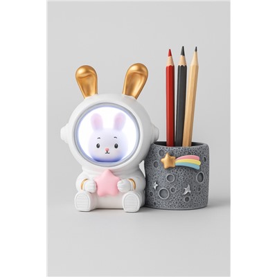 Ночник - подставка для канцелярских принадлежностей «Wendy Rabbit», pink star