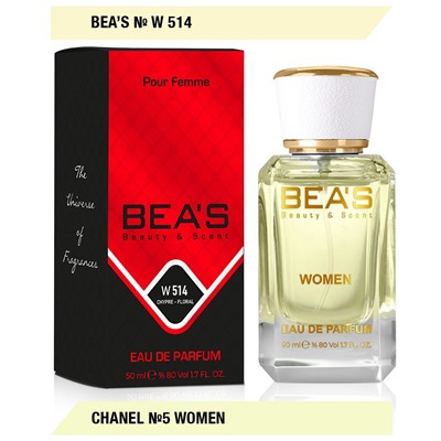 Beas W514 C № 5 Women edp 50 ml, Парфюм женский Beas W514 создан по мотивам аромата C № 5