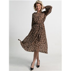 Платье Идиллия (бежево-черное) П15378-16М