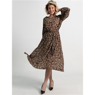 Платье Идиллия (бежево-черное) П15378-16М