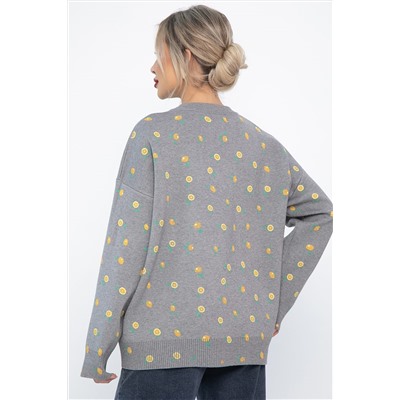 Свитер оверсайз Анита (серый) Б14759-1М