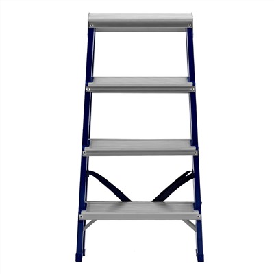 Стремянка двусторонняя 4 ступени, стальная, Сибртех