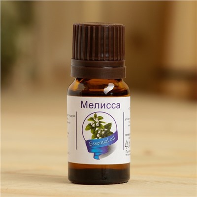 Эфирное масло «Мелисса», флакон-капельница, аннотация, 10 мл