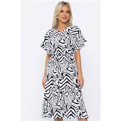 Платье Кристи (черно-белое) П13871-35М
