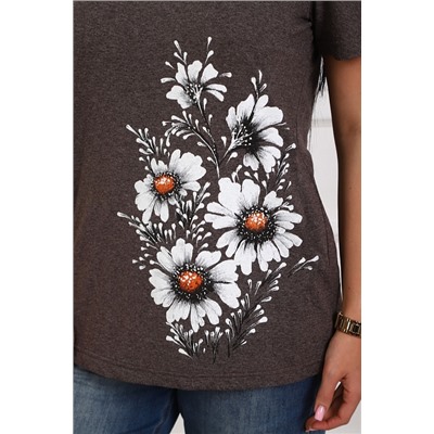 Женская футболка 29540 / коричневый