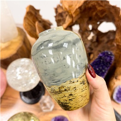 Радуга Самоцветов Ваза из дендритовой Яшмы