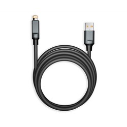 Кабель Smartbuy Bold, USB - Lightning, для Apple, экстрапрочный, 3A output, оплетка TPE, 1м, черный