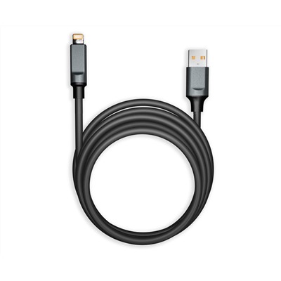 Кабель Smartbuy Bold, USB - Lightning, для Apple, экстрапрочный, 3A output, оплетка TPE, 1м, черный