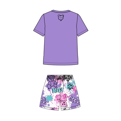 Комплект для девочки: футболка, шорты
