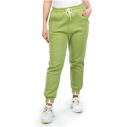 10 GREEN Брюки спортивные женские на флисе (100% хлопок) 7986