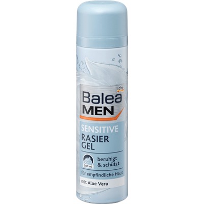 Balea MEN sensitive Rasiergel Гель для бритья с Алоэ Вера для чувствительной кожи, 200 мл