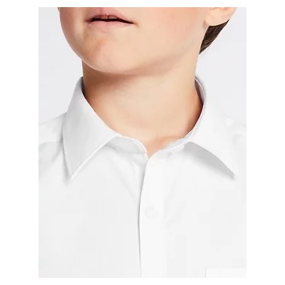 2pk Boys' Slim Fit Non-Iron School Shirts (2-18 Yrs)