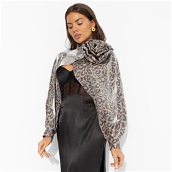 Болеро с перламутровым блеском, Деловой взгляд (леопардовое, с брошкой)