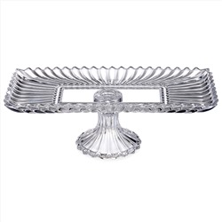 БЛЮДО СЕРВИРОВОЧНОЕ НА НОЖКЕ "BRILLIANCE" ПРЯМОУГОЛЬНОЕ, 38*17,5*11,5 СМ