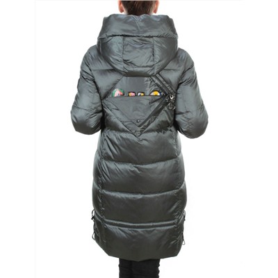9106 AQUAMARINE Пальто зимнее женское  FLOWEROVE (200 гр. холлофайбера)