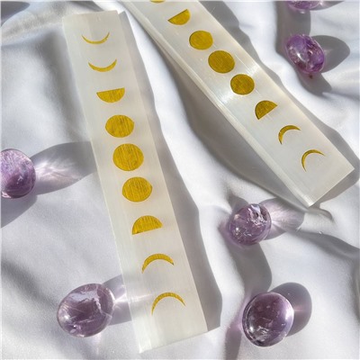 Радуга Самоцветов Пластина Селенит "Лунный цикл"