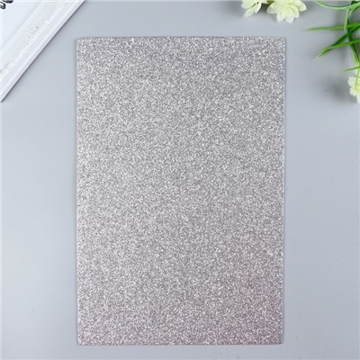 Фоамиран глиттерный Magic 4 Hobby 2 мм цв. серебро, 20×30 см
