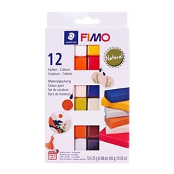 Набор пластика - полимерная глина, Soft "Натуральные цвета", 12 цветов по 25 г