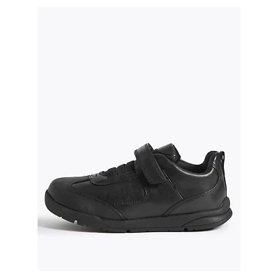 Kids’ Leather Riptape School Shoes (8 Small - 1.5 Large)