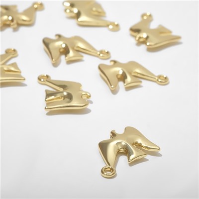 Подвеска «Птица» чайка, набор 10 шт., цвет золото